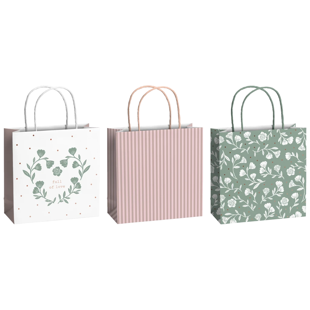 Geschenktaschen-Set „Olena“ | 20×20×8 cm, 200 g/m²