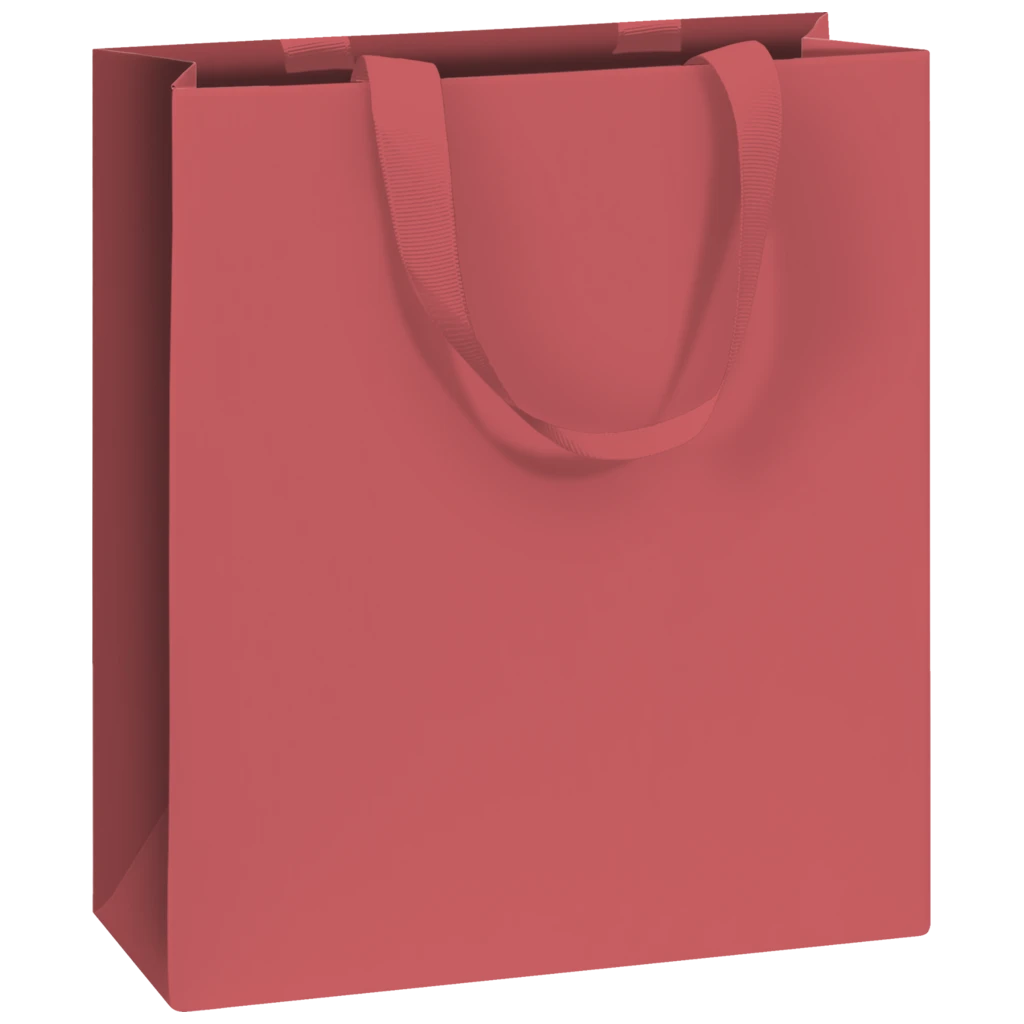 Geschenktasche „Uni Pure bordeaux“ | 18×21×8 cm, 250 g/m², bordeaux