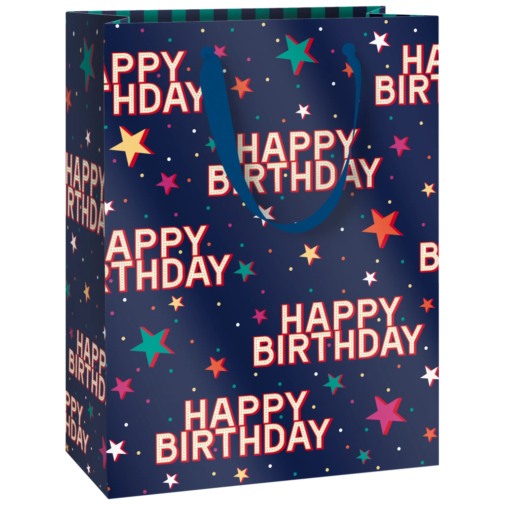 Geschenktasche „Starlett“ | 23×30×13 cm, 230 g/m², dunkelblau/türkis