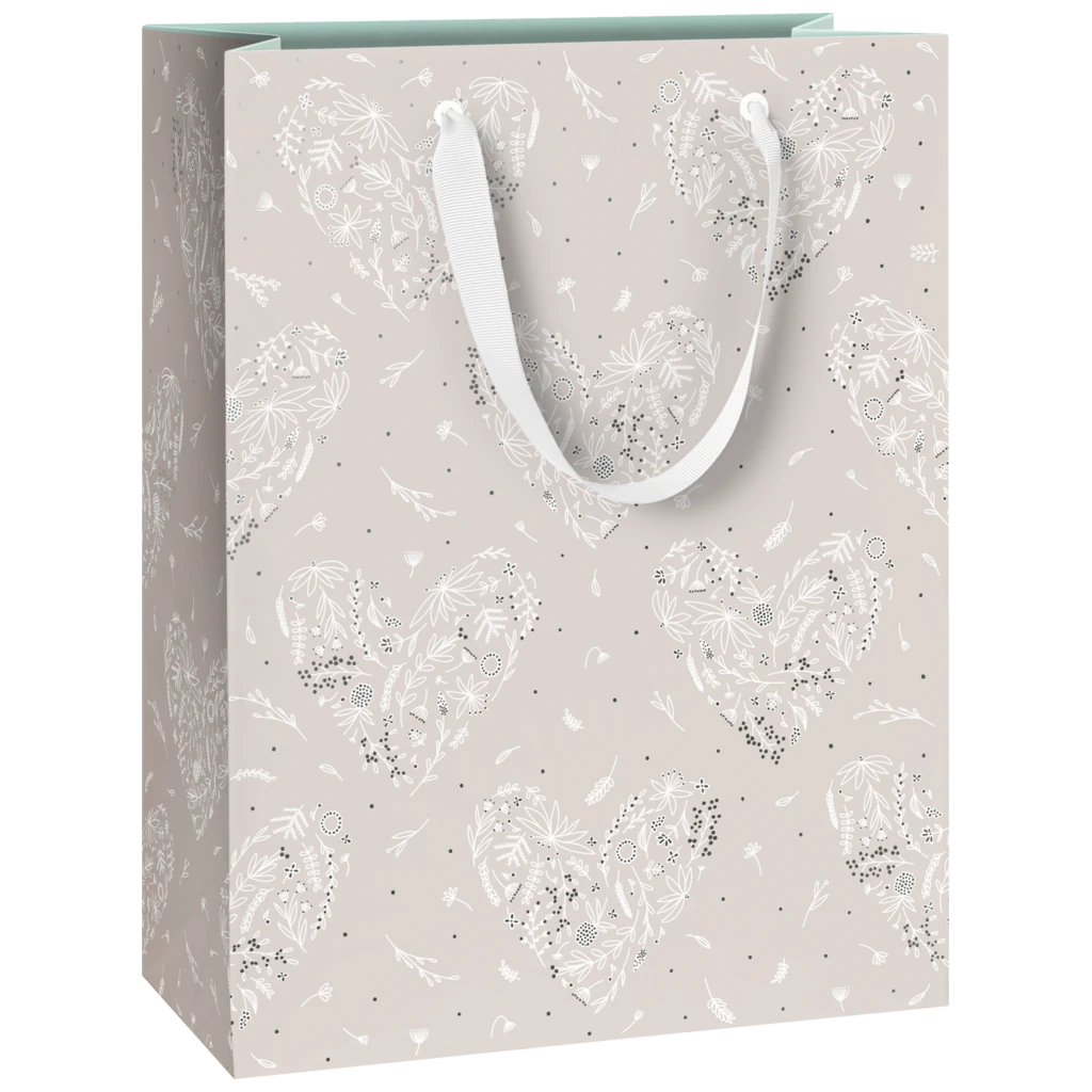 Geschenktasche „Eldana“ | 23×30×13 cm, 250 g/m², pearl