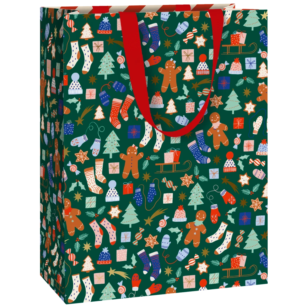 Geschenktasche „Marioka“ | 23×30×13 cm, 250 g/m², dunkelgrün
