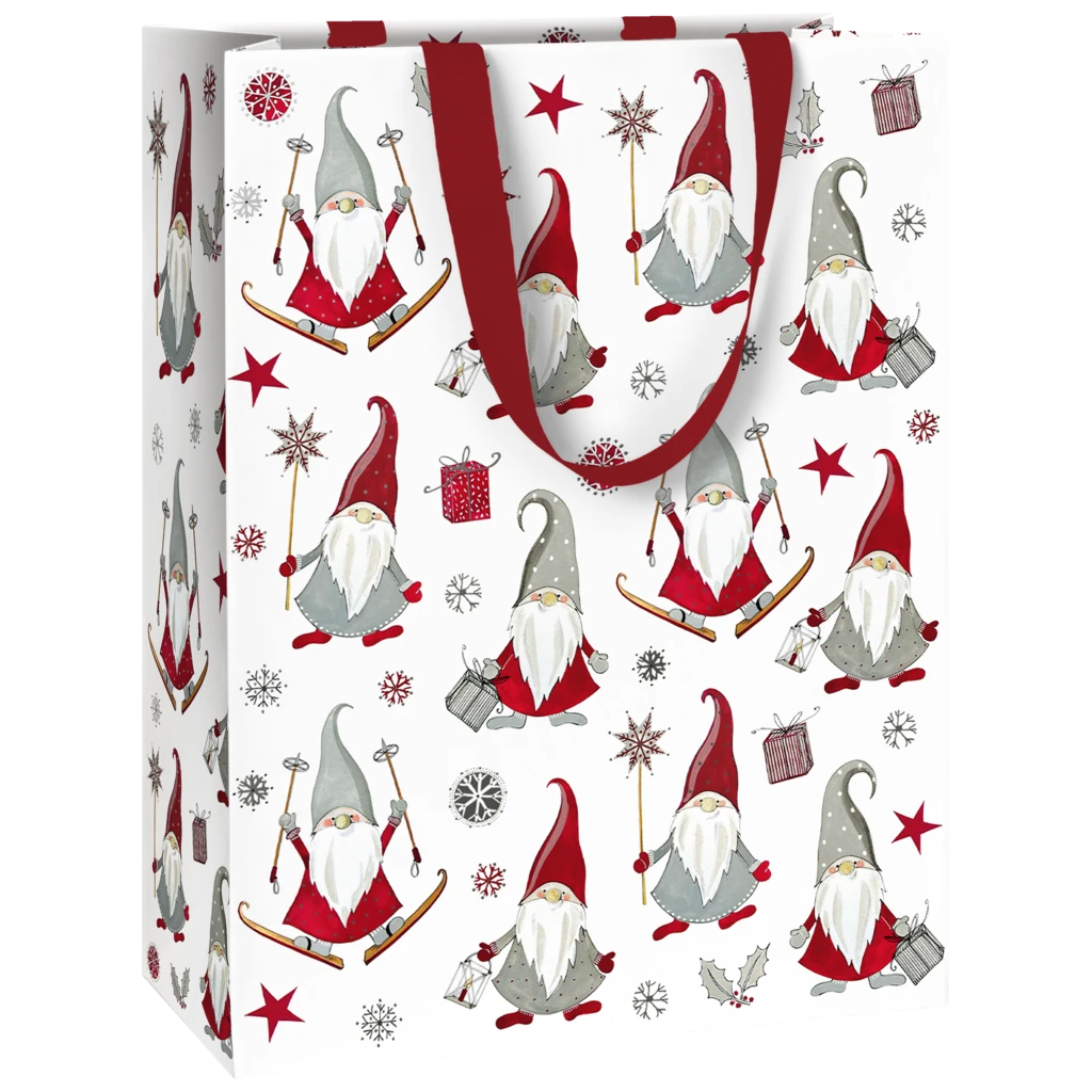 Geschenktasche „Nisse rot “ | 23×30×13 cm, 230 g/m², rot