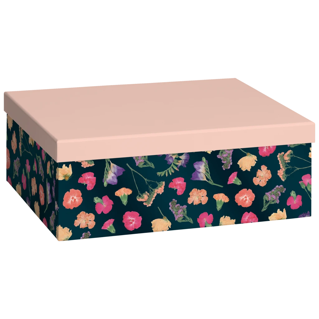 Geschenkbox „Maila“ | 24×12×33 cm, hellrosa/petrol