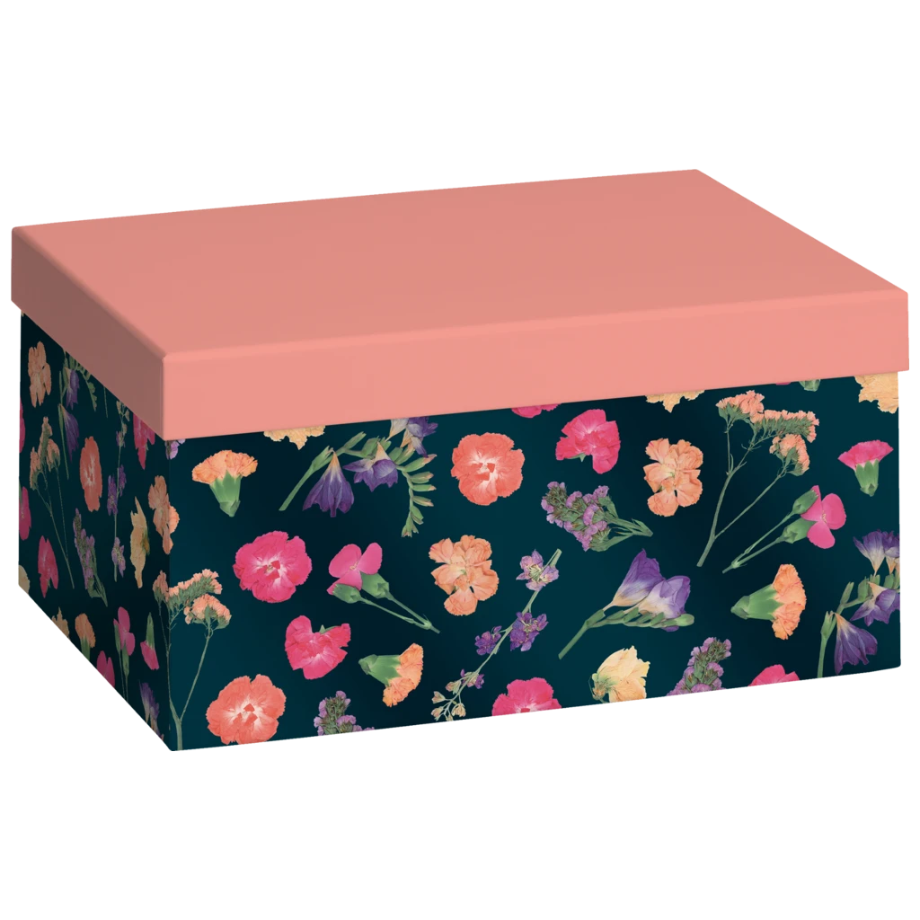 Geschenkbox „Maila“ | 16,5×12×24 cm, altrosa/petrol