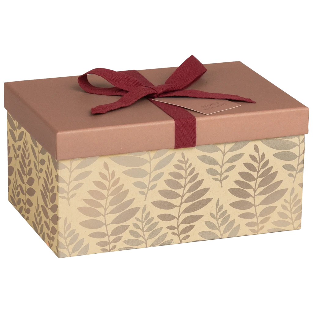 Geschenkbox „Solea“ | 16,5×12×24 cm, ziegelrot/hellbraun
