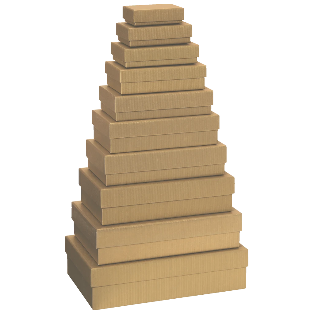 Geschenkboxen-Set One Colour | gold, 10 Größen