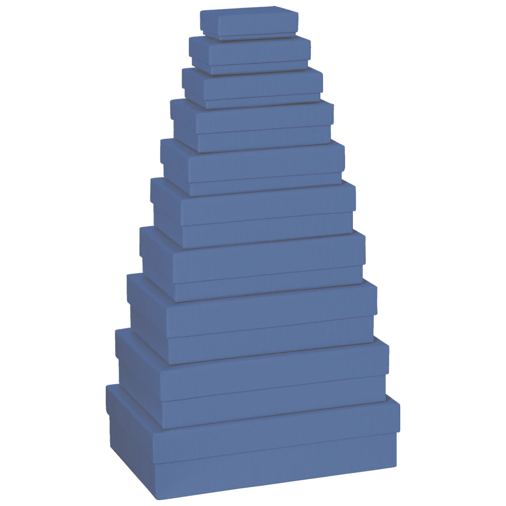 Geschenkboxen-Set One Colour | dunkelblau, 10 Größen