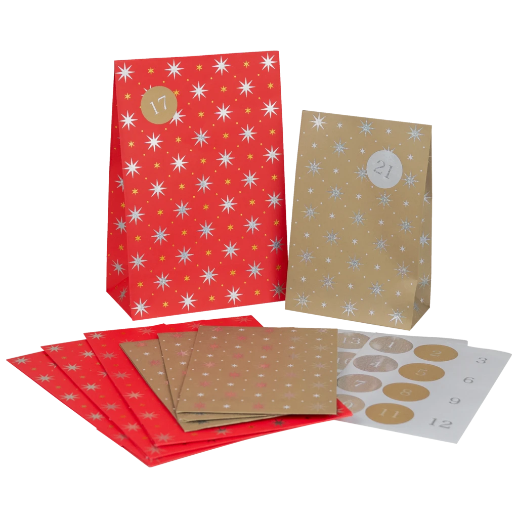 Adventskalender „Zidonia“ | rot/gold