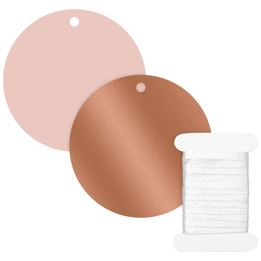 Geschenkanhänger-Set „Vanda“ | terracotta/rosa