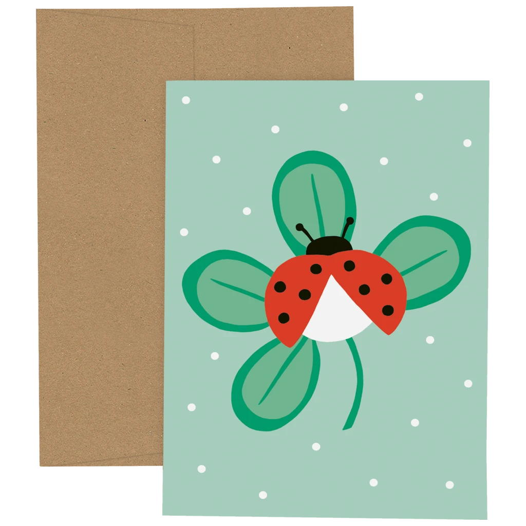 Grusskarten-Set „Adela“ | mint/hellbraun