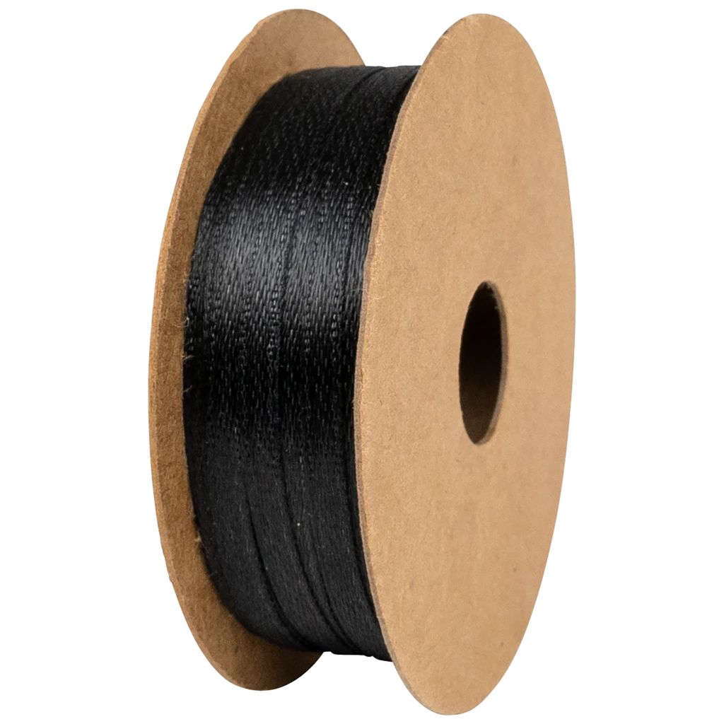 Geschenkband | Satin Polyester, 3 mm × 8 m, schwarz