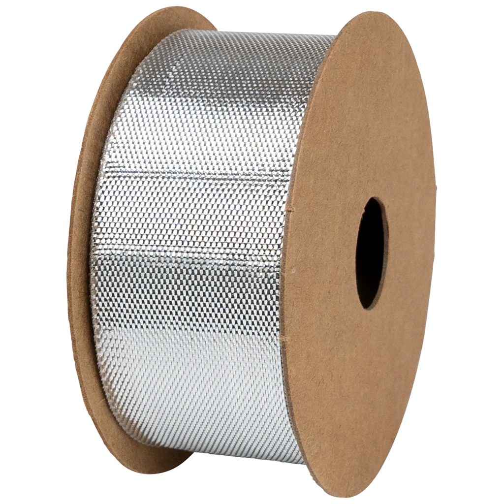 Geschenkband | Satin Polyester, 25 mm × 4 m, silber