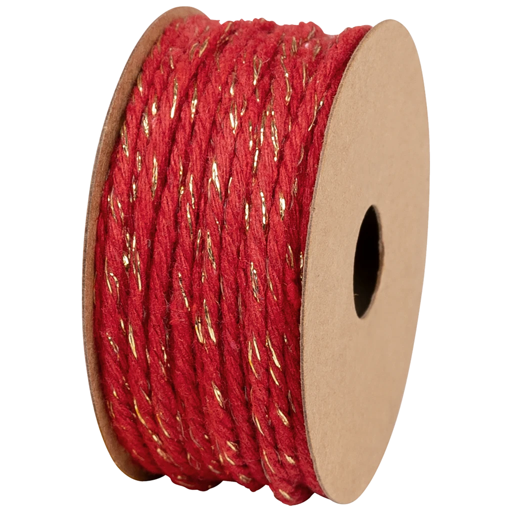 Geschenkband | Baumwolle, 2 mm × 10 m, rot