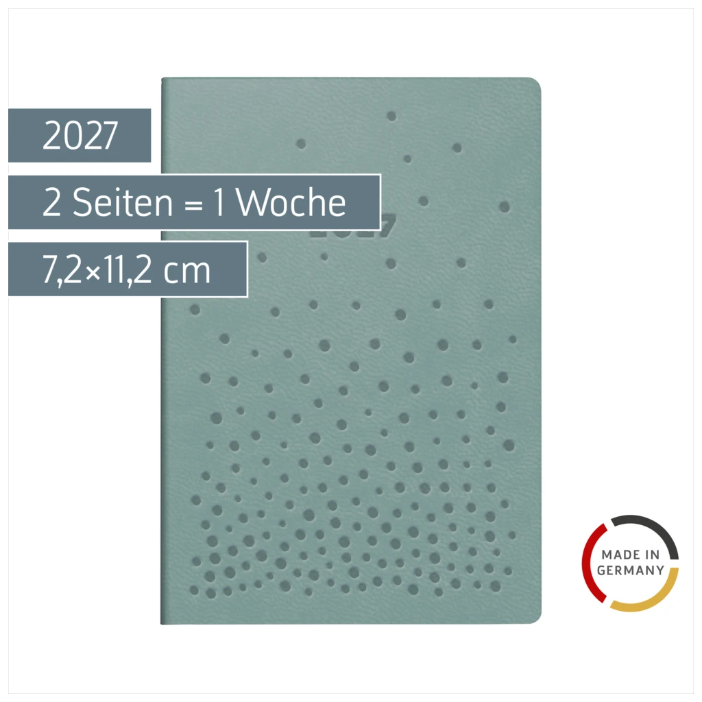Taschenkalender Design Line Mod. partner/Industrie I 2027 „Dots“ | A7, Kunstleder