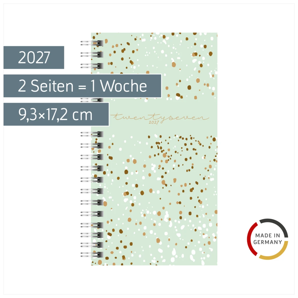 Taschenkalender Mod. Timing 2 2027 „Confetti“ | A6, Kunststoff