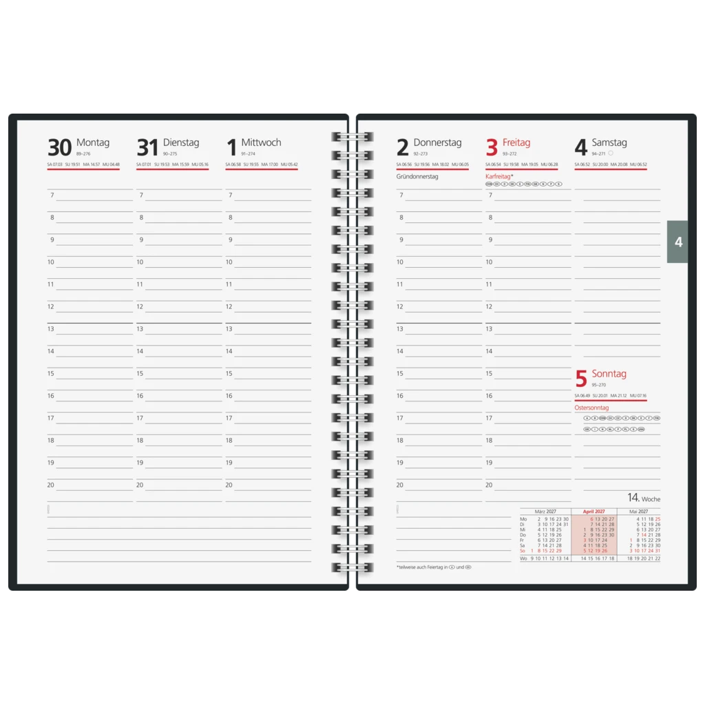 Buchkalender Colour Line Mod. futura 2 2027 | A5, Papier, blau