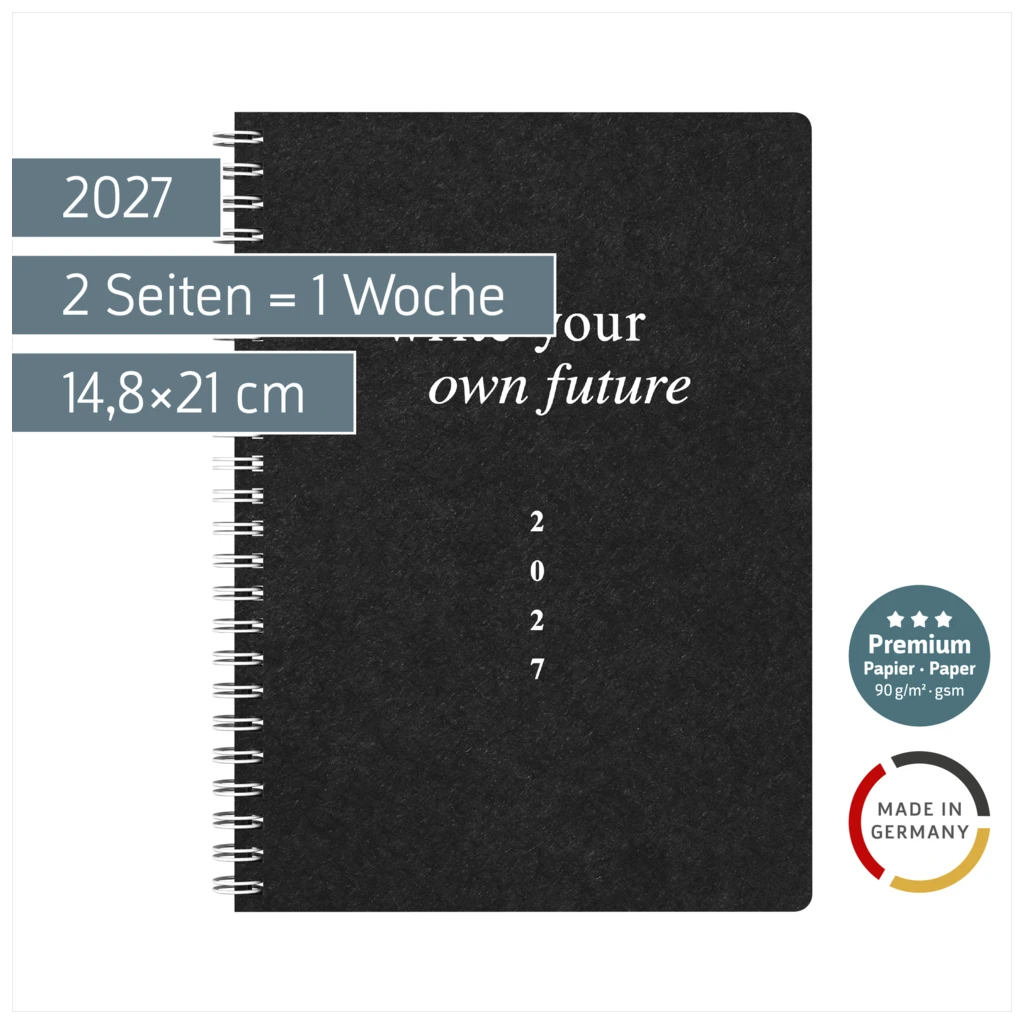 Buchkalender Premium Young Line 2027 „Future“ | A5, Karton