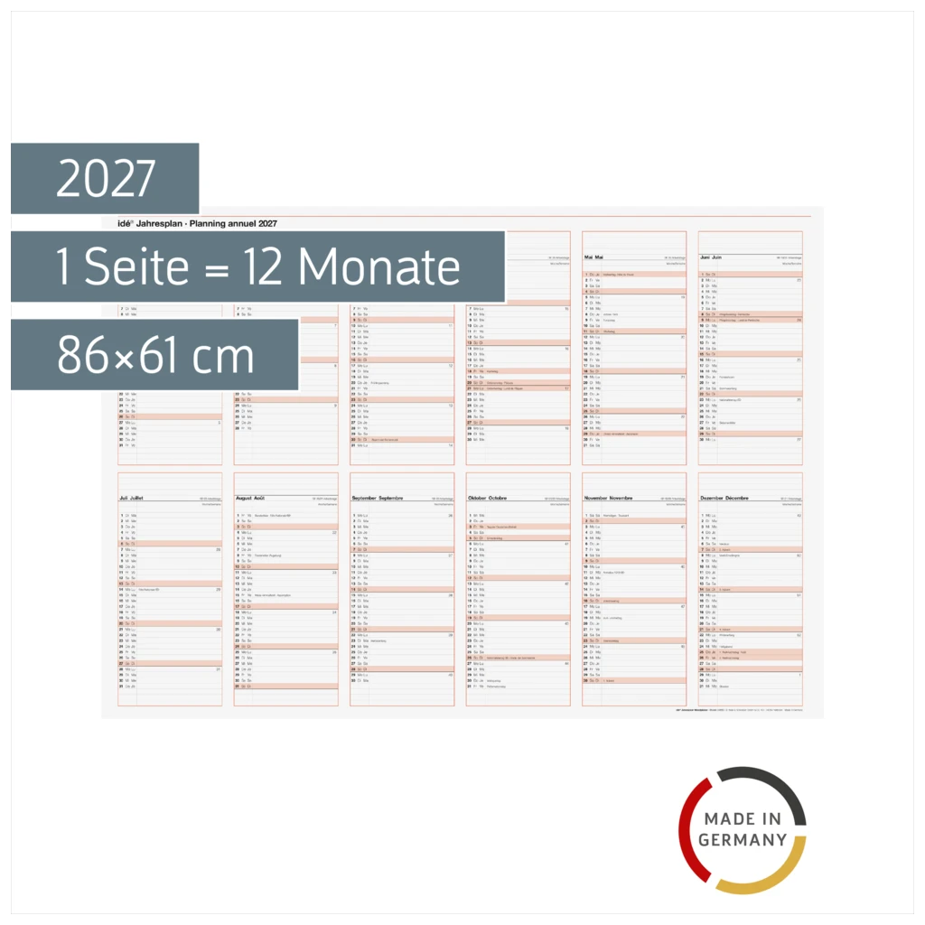 Plakatkalender 2027 | 86×61 cm