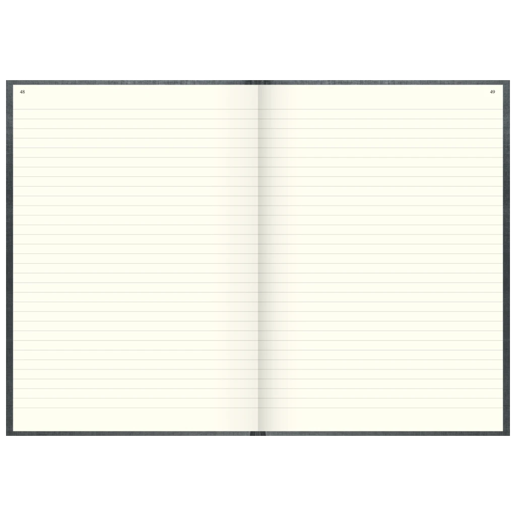 Geschäftsbuch | A4, 288 Seiten, mit Seitenzahlen, liniert, Kunststoff, grau