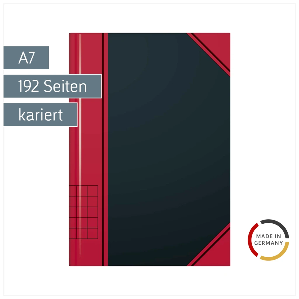 Notizbuch Chinabuch | A7, kariert, schwarz